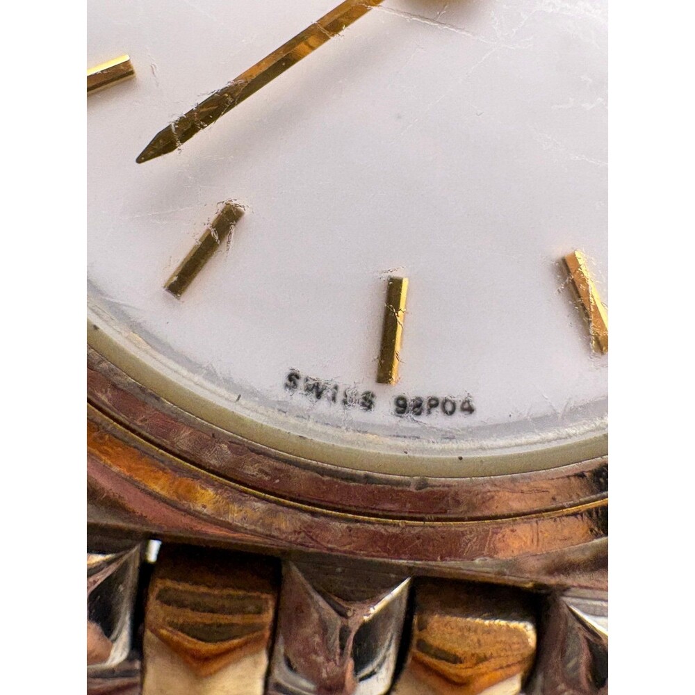 Vintage Bulova 98P04 Two-Tone Diamond Dial Ladies Watch - New Battery Fitted - Picture 8 of 11